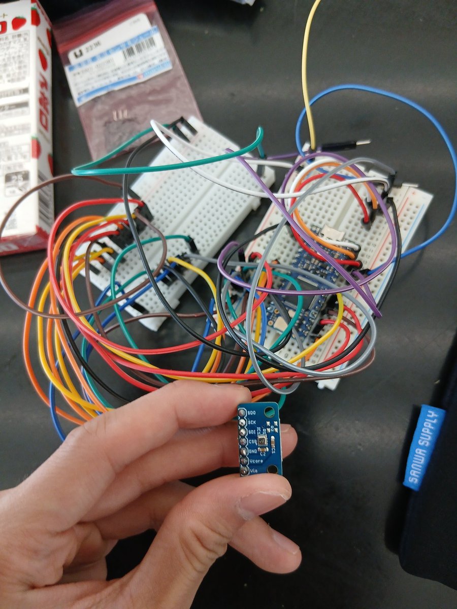 電装班のマイコンと気圧センサーの接続